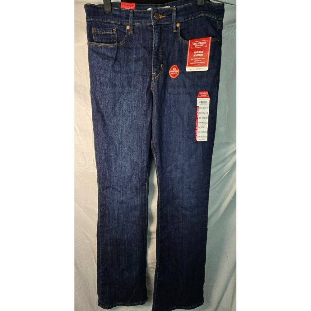 Signature by Levi Strauss Mid-Rise Bootcut Jeans Stretch Denim 10M W30-L32